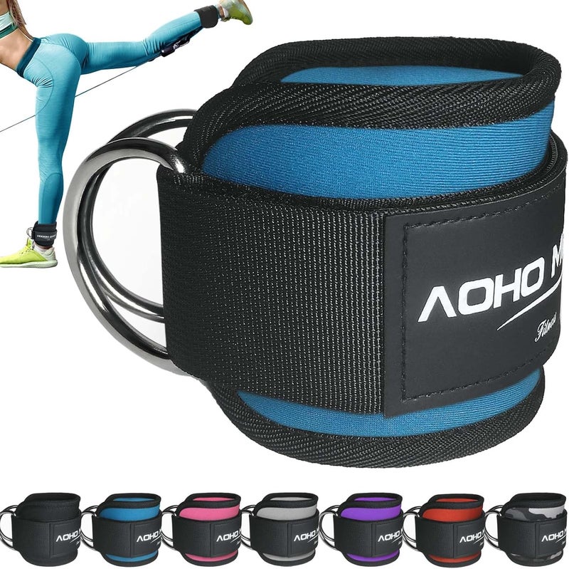 AOHO MOOON Ankle Strap for Cable Machine Attachments, Gym Accessories for Women and Men, Neoprene Ankle Cuffs for glute Kickback, Leg Workouts ande Booty Hip Abductors Exercise - Image 1